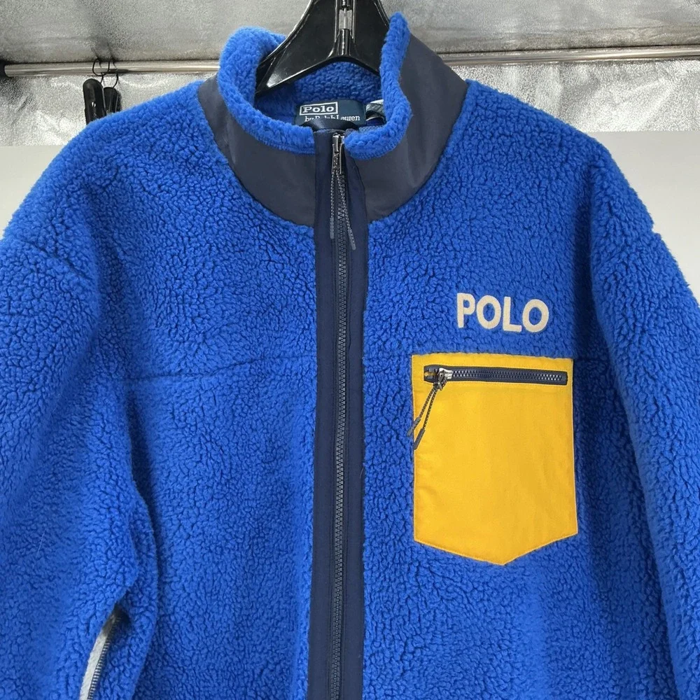 Polo Ralph Lauren Holi Sun Valley Fleece Jacket Mens XXL Blue Ski Graphic New